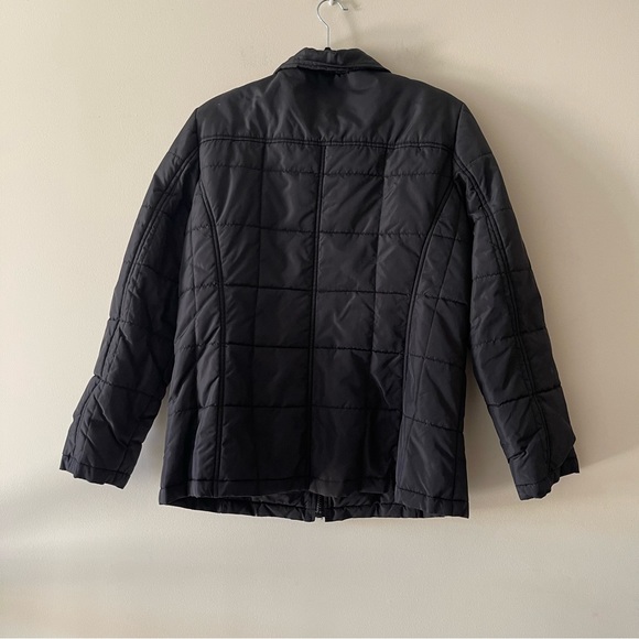 Kenneth Cole Reaction Black Collared Puffer Jacket - Picture 3 of 8